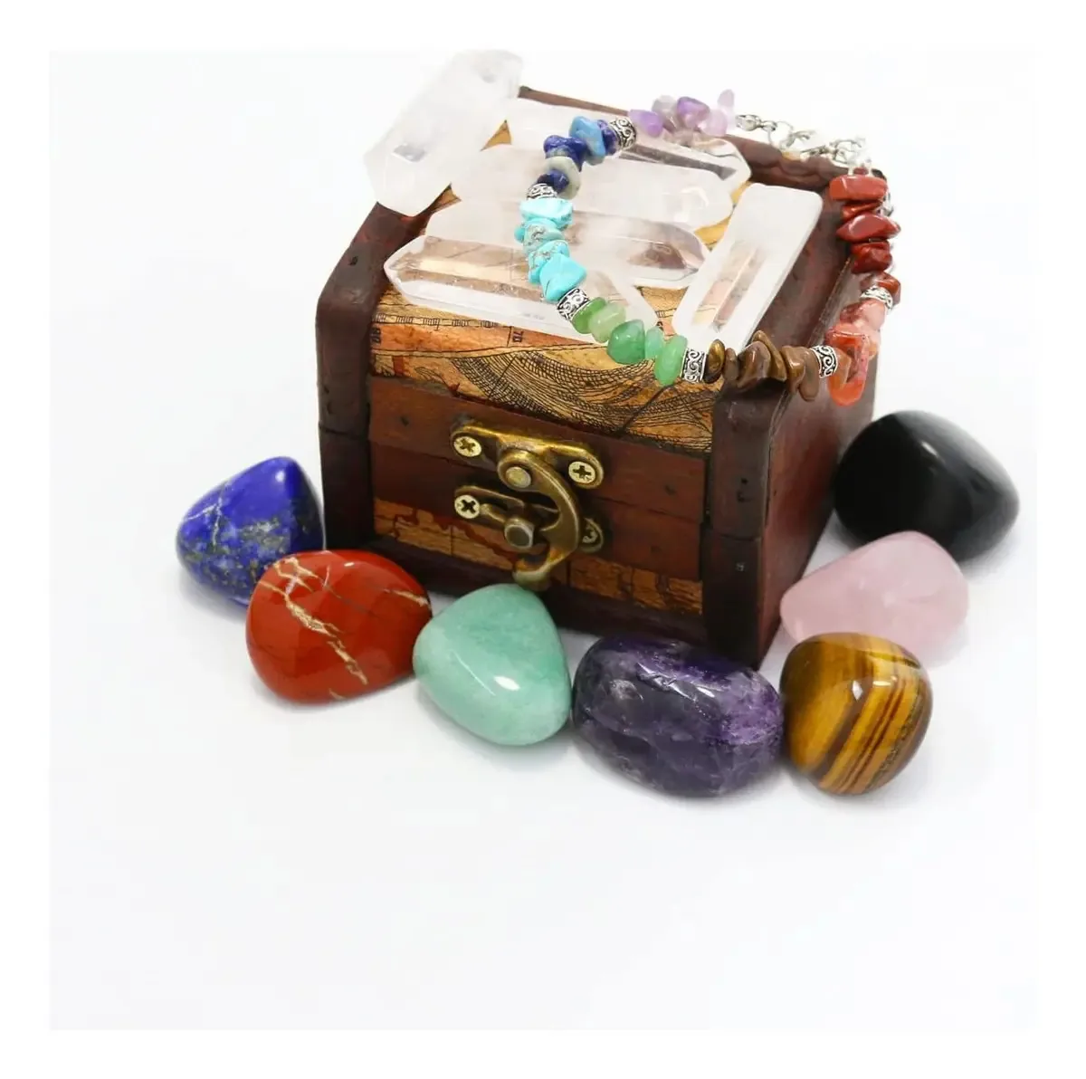 Nvzi Quartz 7 Chakras Pedras Decorativas Naturais e Cristais