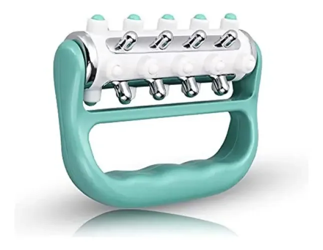 Massageador de drenagem linfática para corpo e pescoço, cor verde