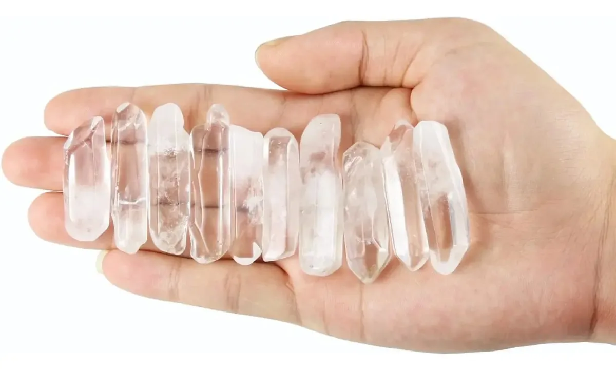 Quartzo transparente, pedras minerais, preciosas (10 unidades)