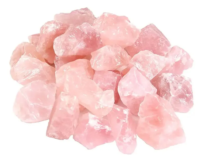 Pedras de cristal de quartzo rosa Nvzi Bulk, quartzo rosa 460g