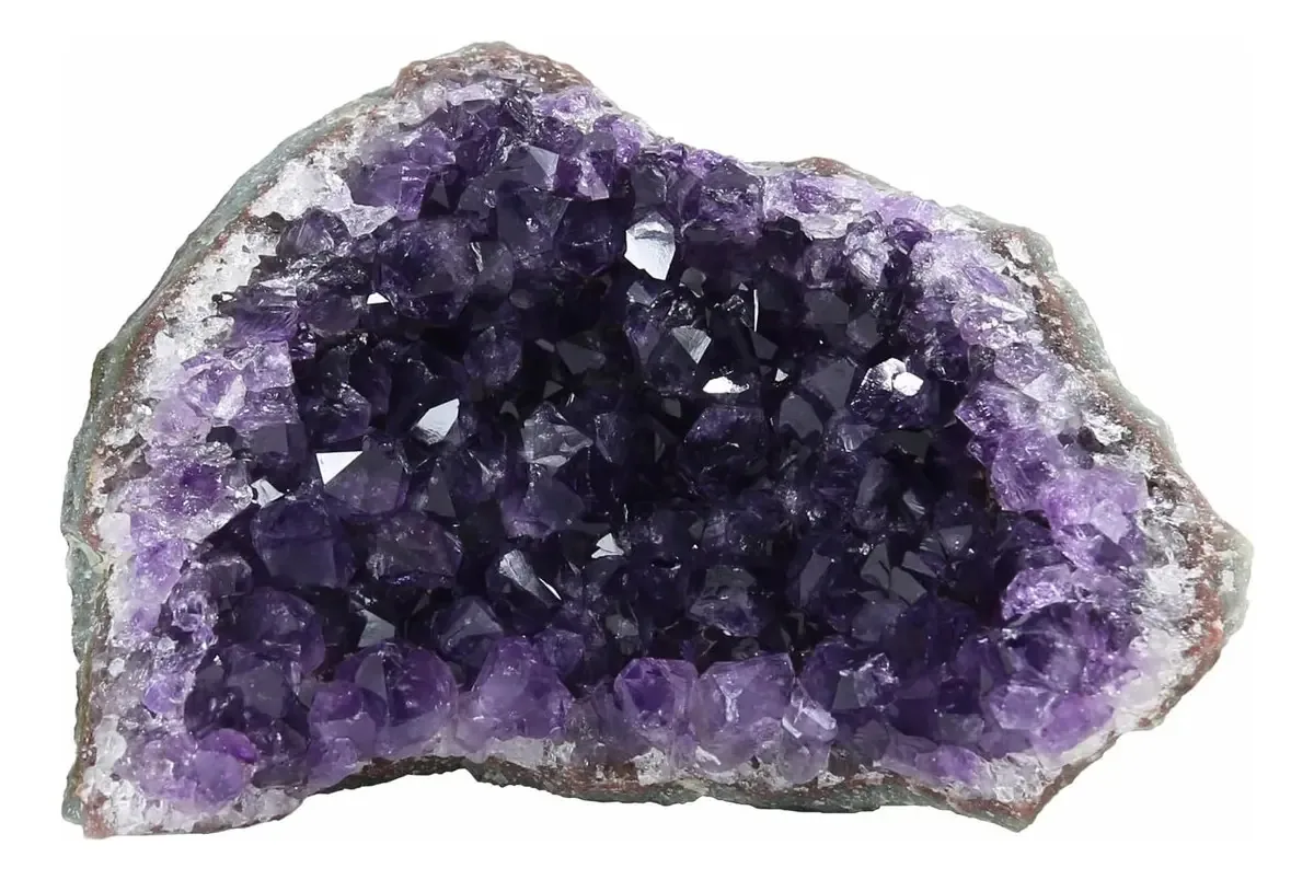 Geodo de quartzo ametista e pedras minerais (250g) Nvzi