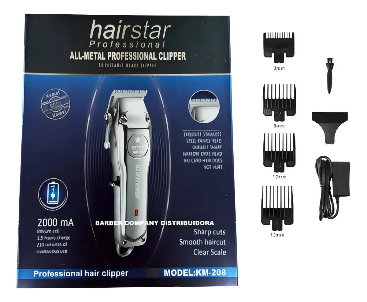 Maquina Cortar Cabelo Sem Fio Profissional