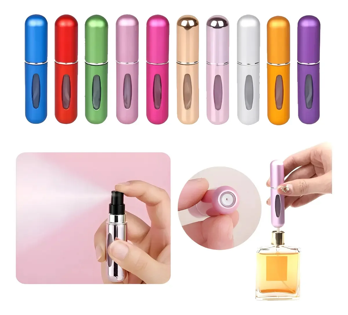 Mini frasco atomizador recarregável Perfume Spray Travel