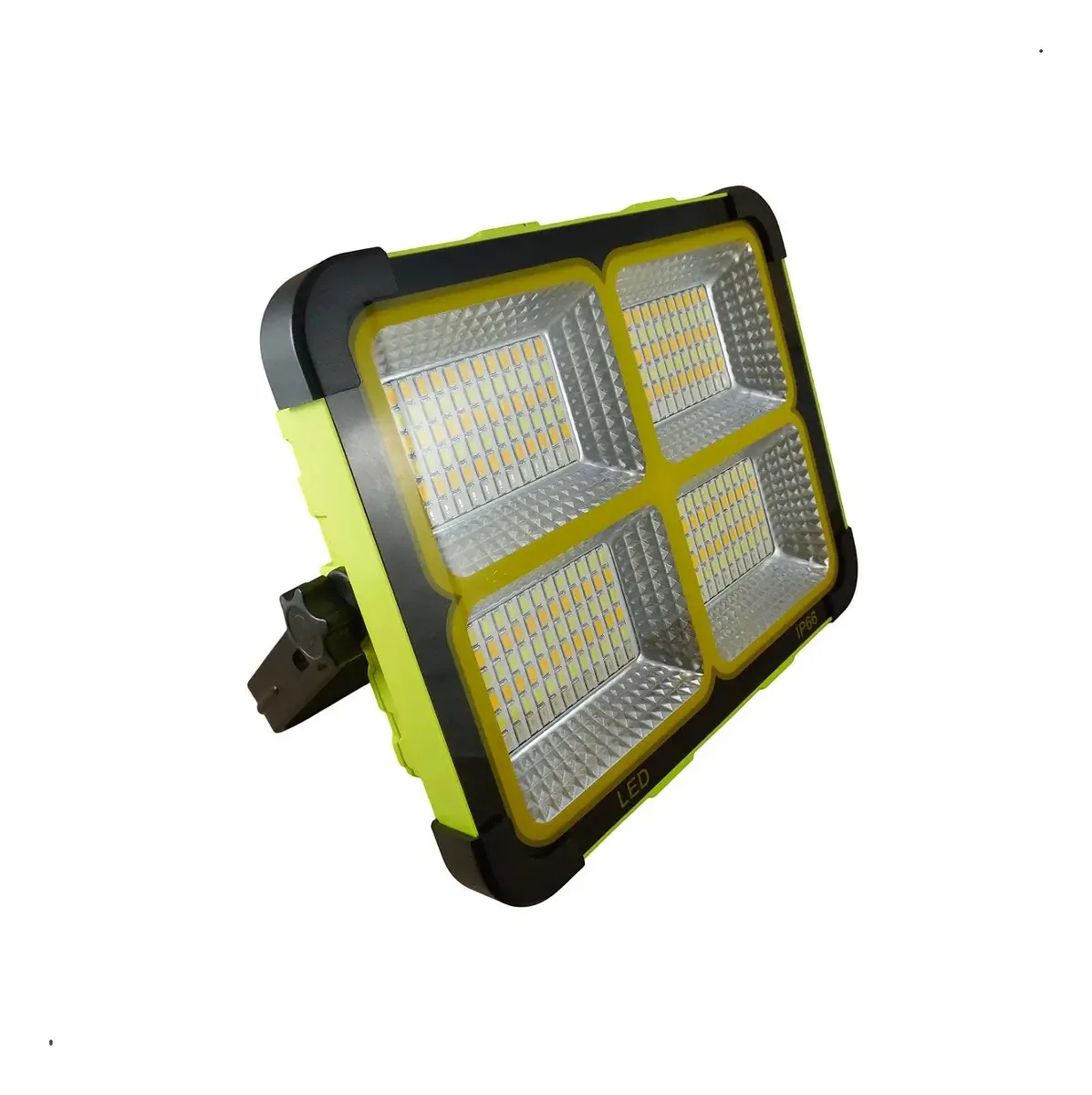 Refletor solar 48w, painéis solares duplos, bateria de 4800mah, caixa verde, luz branca