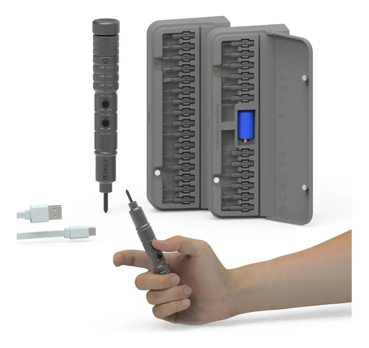 Conjunto de chaves de fenda elétricas Pkey Mini, chave de fenda