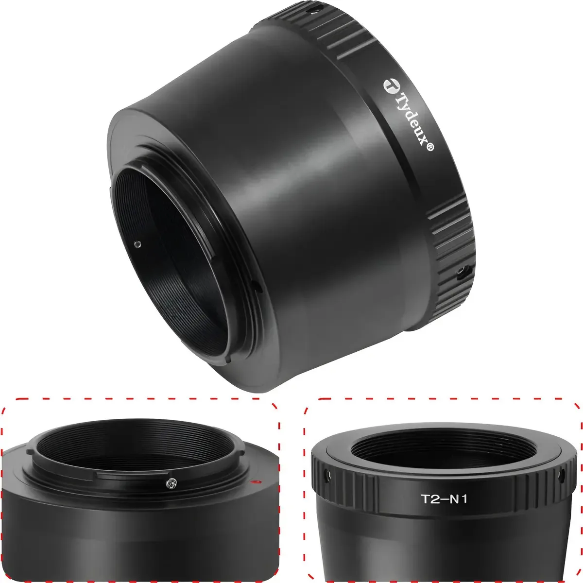 Adaptador de lente Tydeux T2 N1 T-Mount para câmera