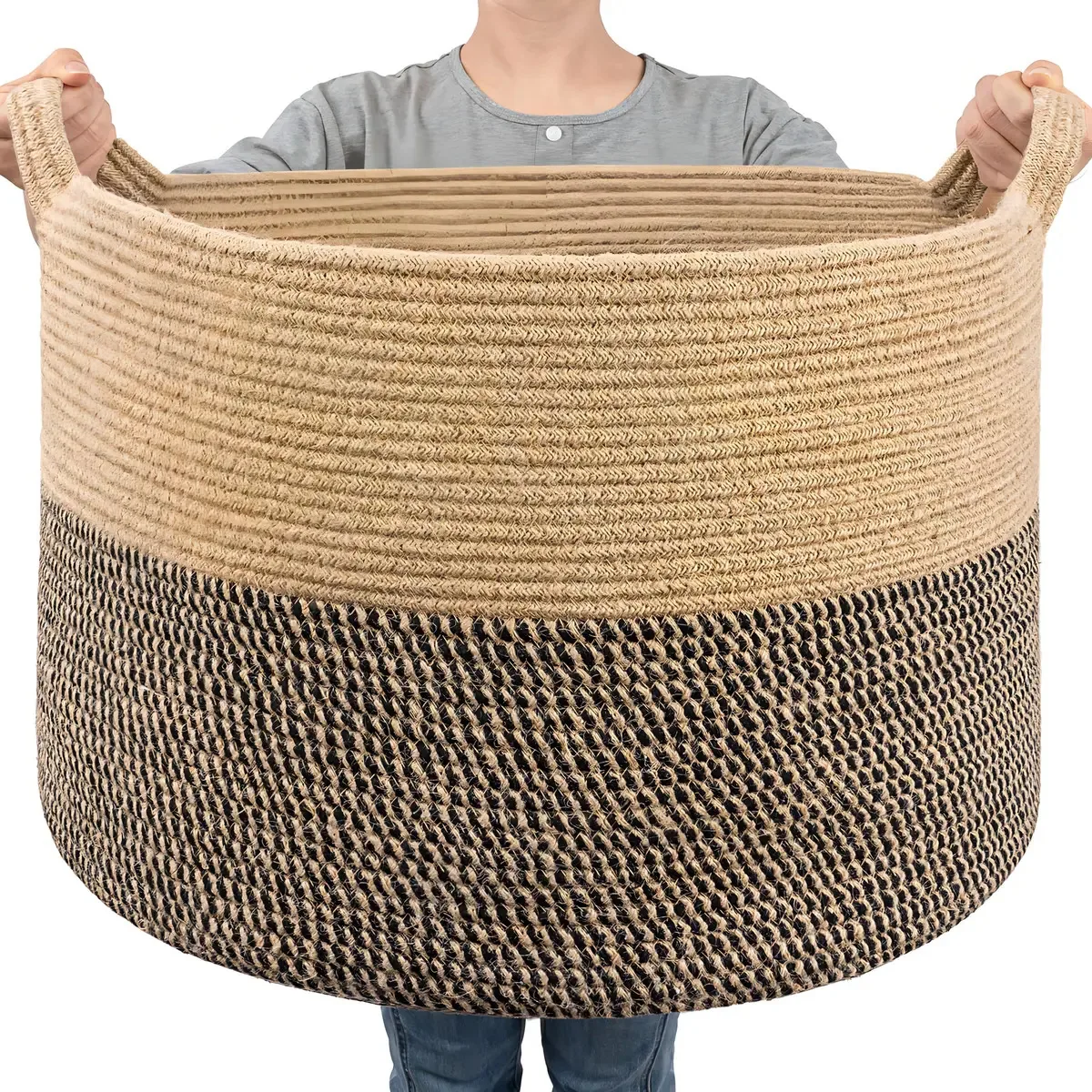 Cesta de armazenamento de vime extra grande Goodpick, 83l