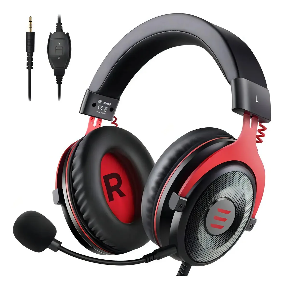 Headset Gamer Eksa E900 P2 / P3 - Drivers 50mm - Red Vermelho