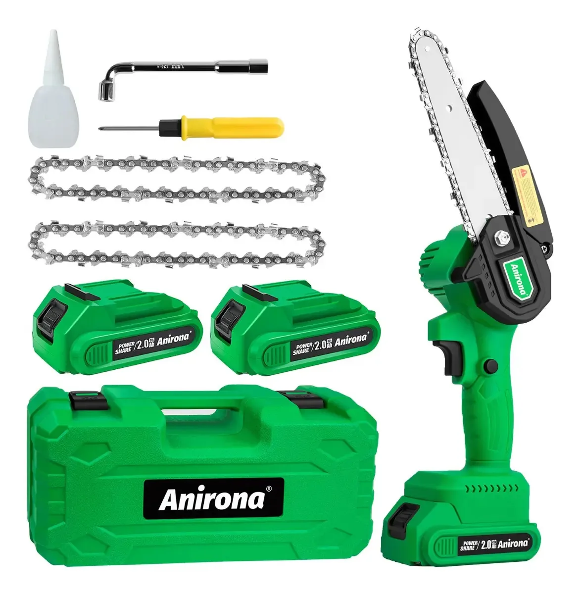 Motosserra elétrica Anirona CS602 da 550W cor verde