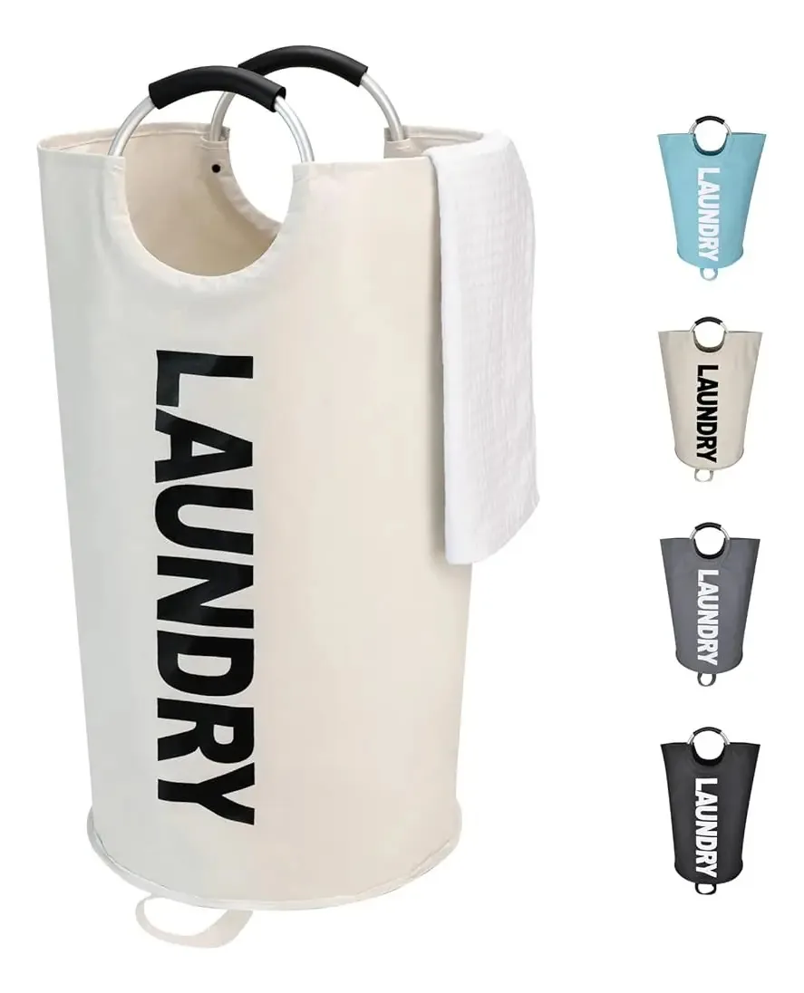 Cesto de roupa suja grande Maxsilan 90l, cesto de roupa suja alto
