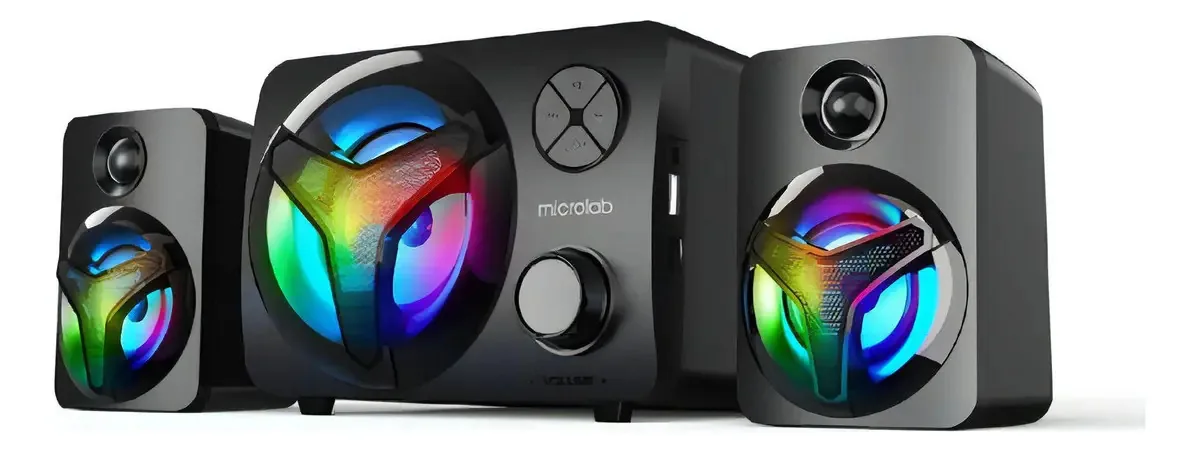 Caixa De Som 2.1 Subwoofer Amplificada Microlab U210 Bluetoo Cor Preto Voltagem
