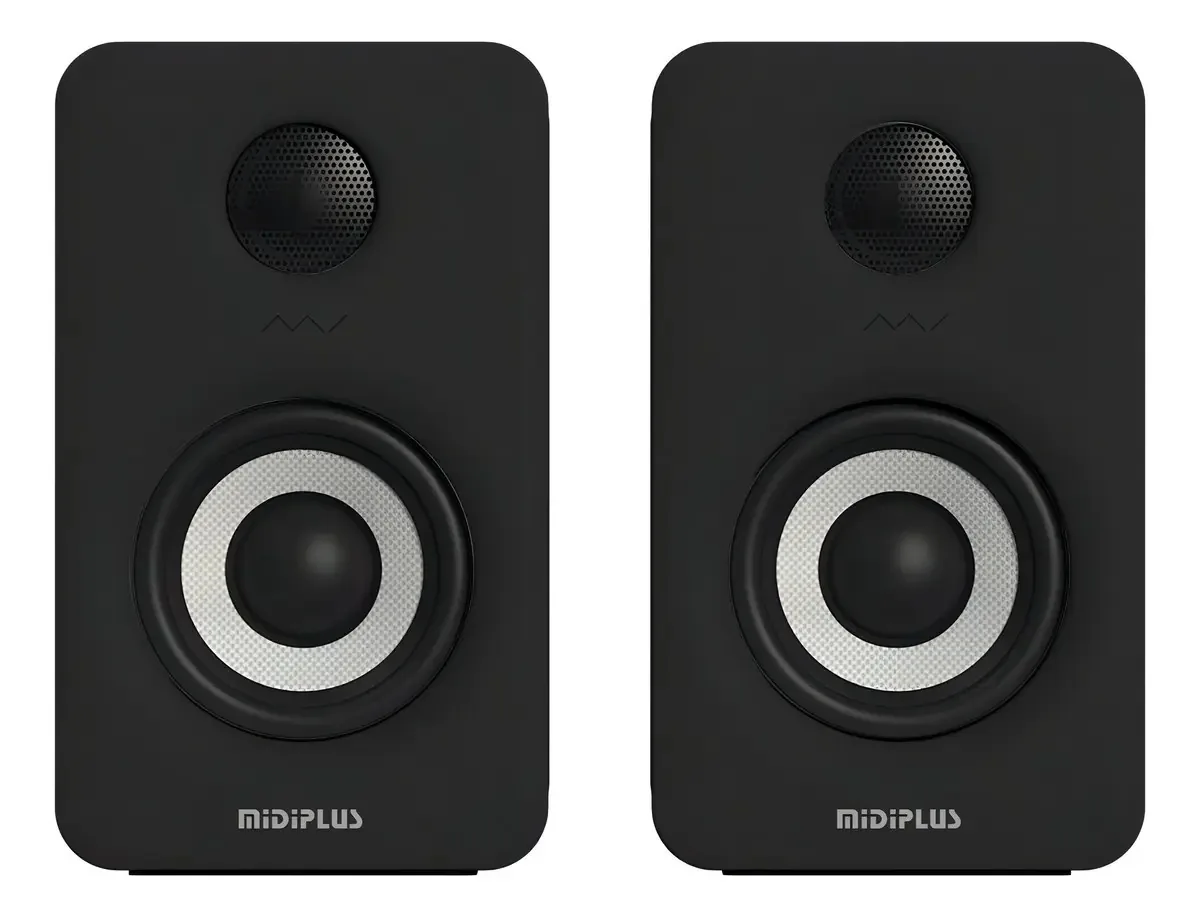 Par de monitores de estúdio ativos Midiplus Mi5 Black 70w