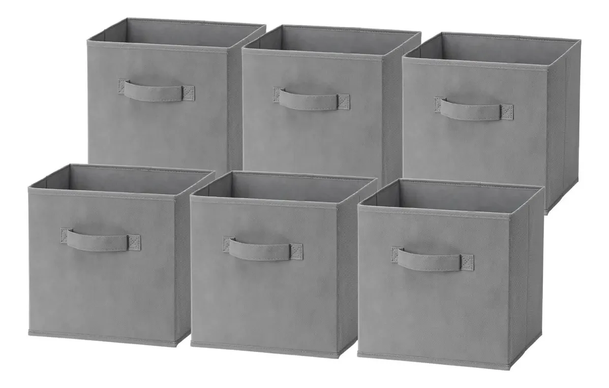 Pacote: 6 caixas organizadoras dobráveis, roupas de armário