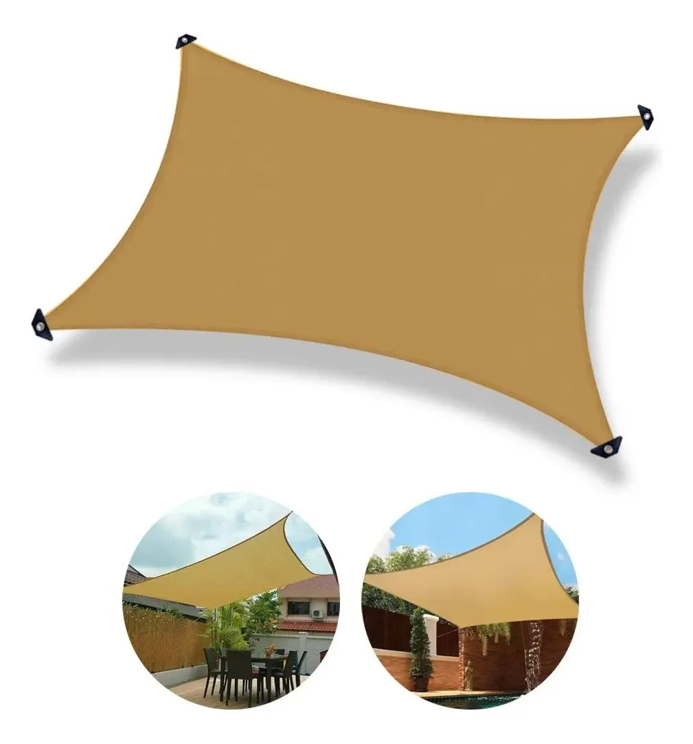 Toldo de vela retangular de lona 3x4m