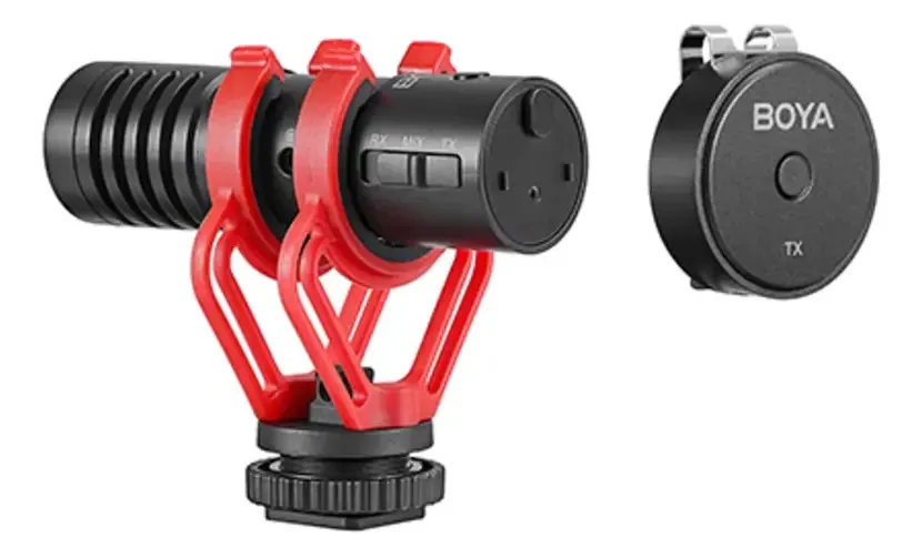 Microfone duplo Boya BY-MM1W para câmera e lapela
