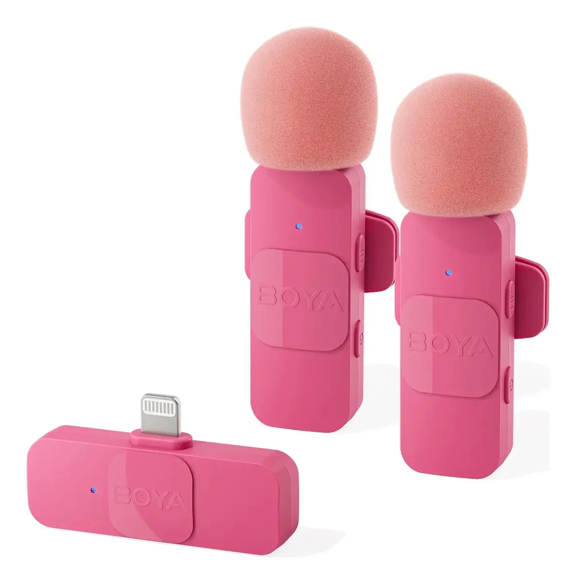 Microfones Boya BY-V2 Condensador Omnidirecional cor rosa