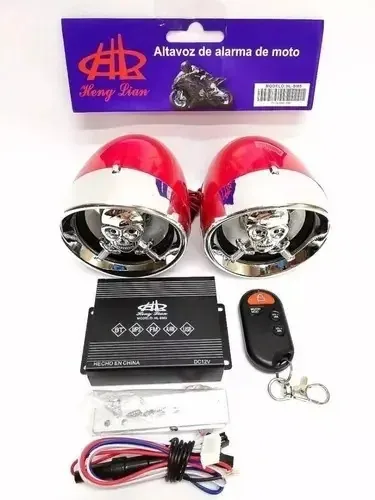 Alto-falantes Skull Bm4 Bluetooth Usb Alarm para motocicleta