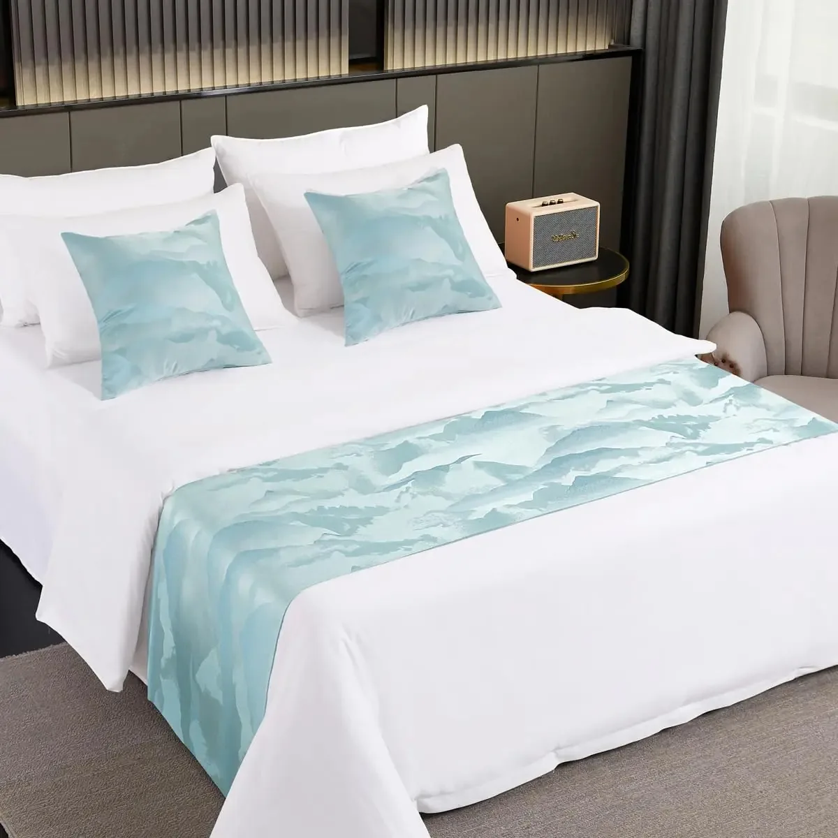 Caminhos de Cama e Cachecóis Modernos, Macios e Coloridos