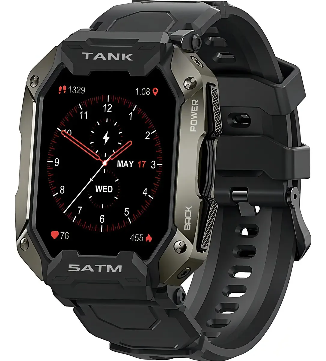 Smartwatch Kospet Tank M1 Indestrutível Preto