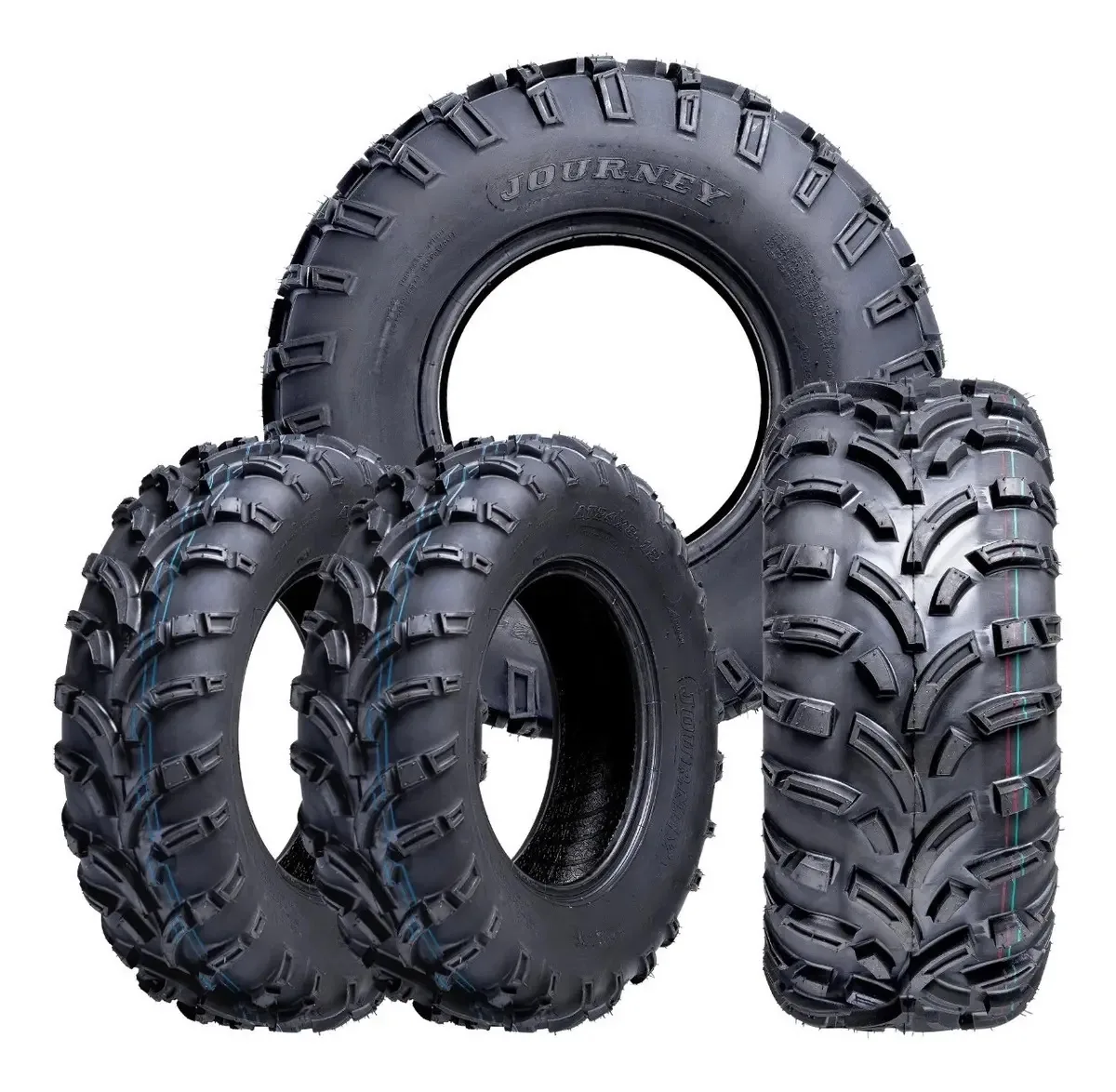 4 Pneus Quadriciclo Dianteiro E Traseiro Tubeless Off-road