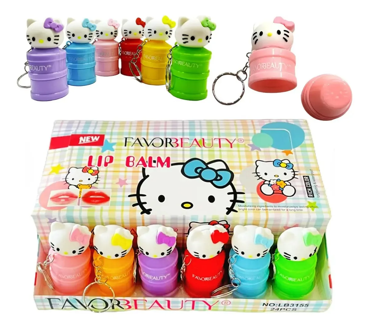 Bálsamo De Lábios Hello Kitty Blister Atacado Favorbeauty