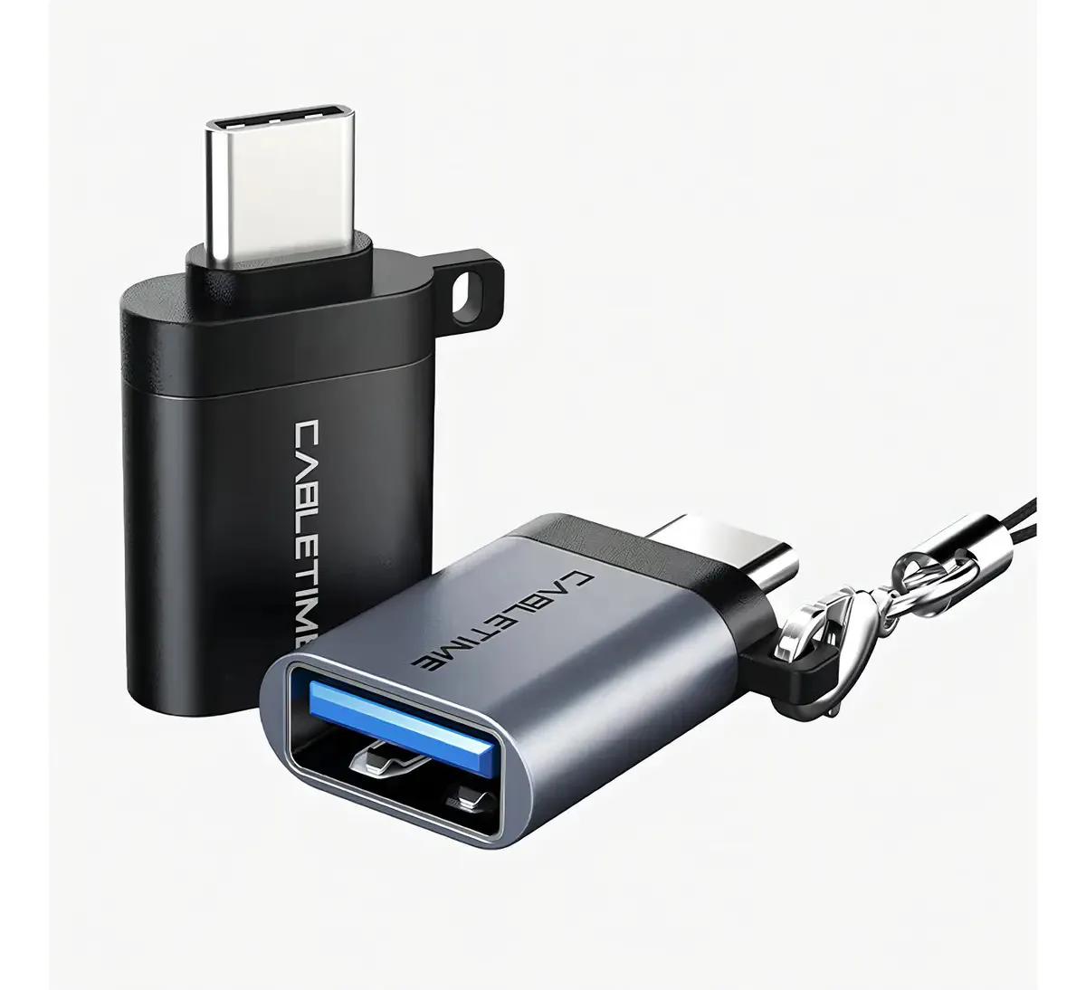 Adaptador USB C para USB 3.0 Fêmea 5Gbps OTG Preto Cabletime