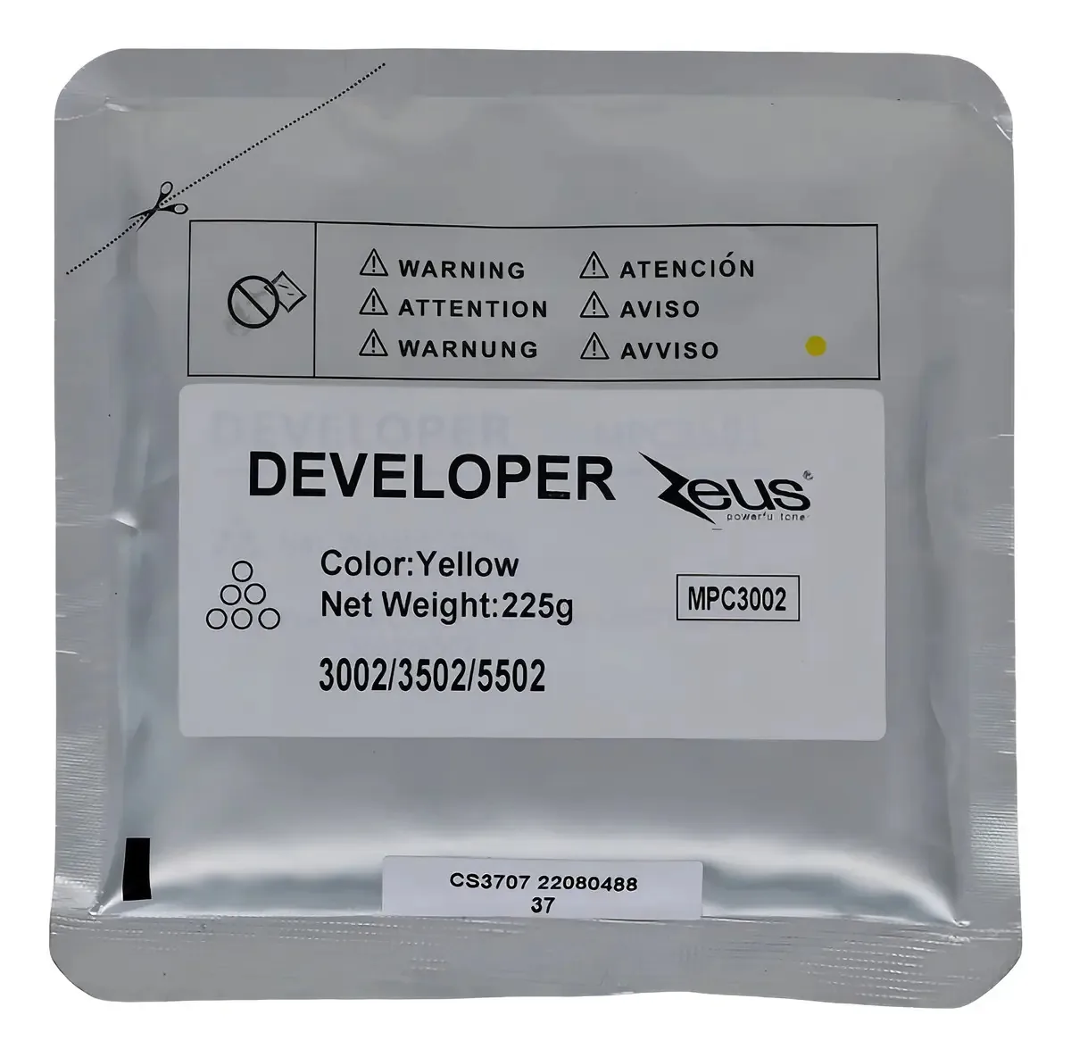 Revelador Developer Compatível Com Mpc3002 Mp C3002 Mpc3501 Cor Amarelo