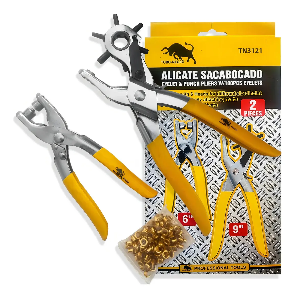 Conjunto de alicates Scabocado de 2 peças para prensas Ojetillos