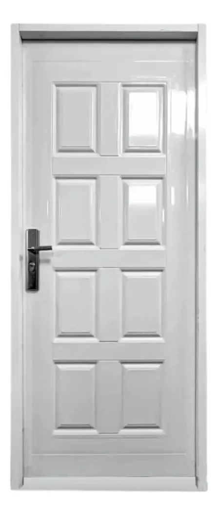 Novas portas externas econômicas de folheado branco com persiana dupla