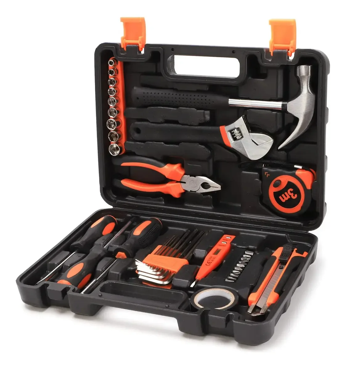 Conjunto de ferramentas Yougfin, 38 peças, kit de ferramentas cor laranja/preto