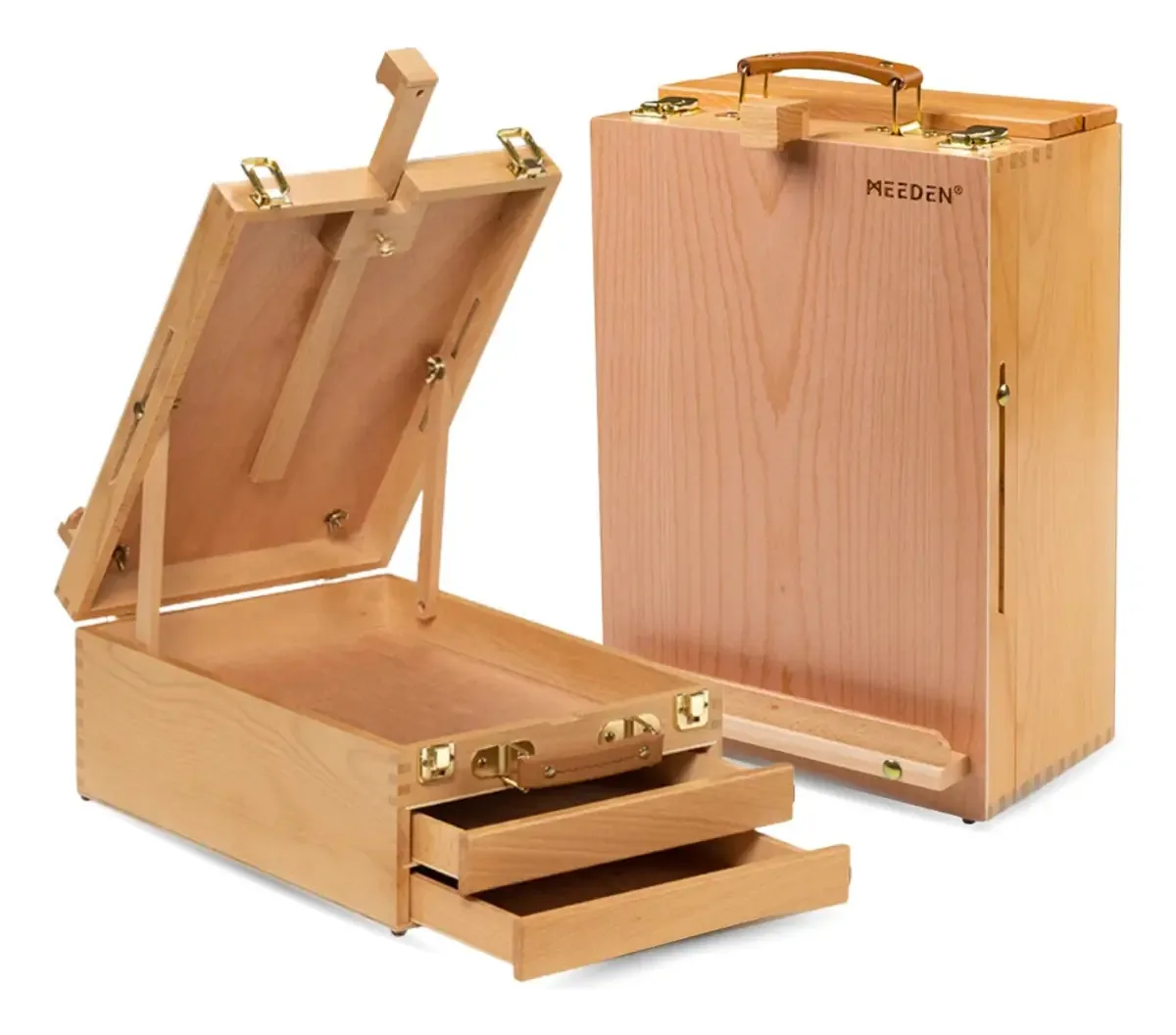 Cavalete Sketchbox De Mesa Madeira Faia Natural Meeden Madeira