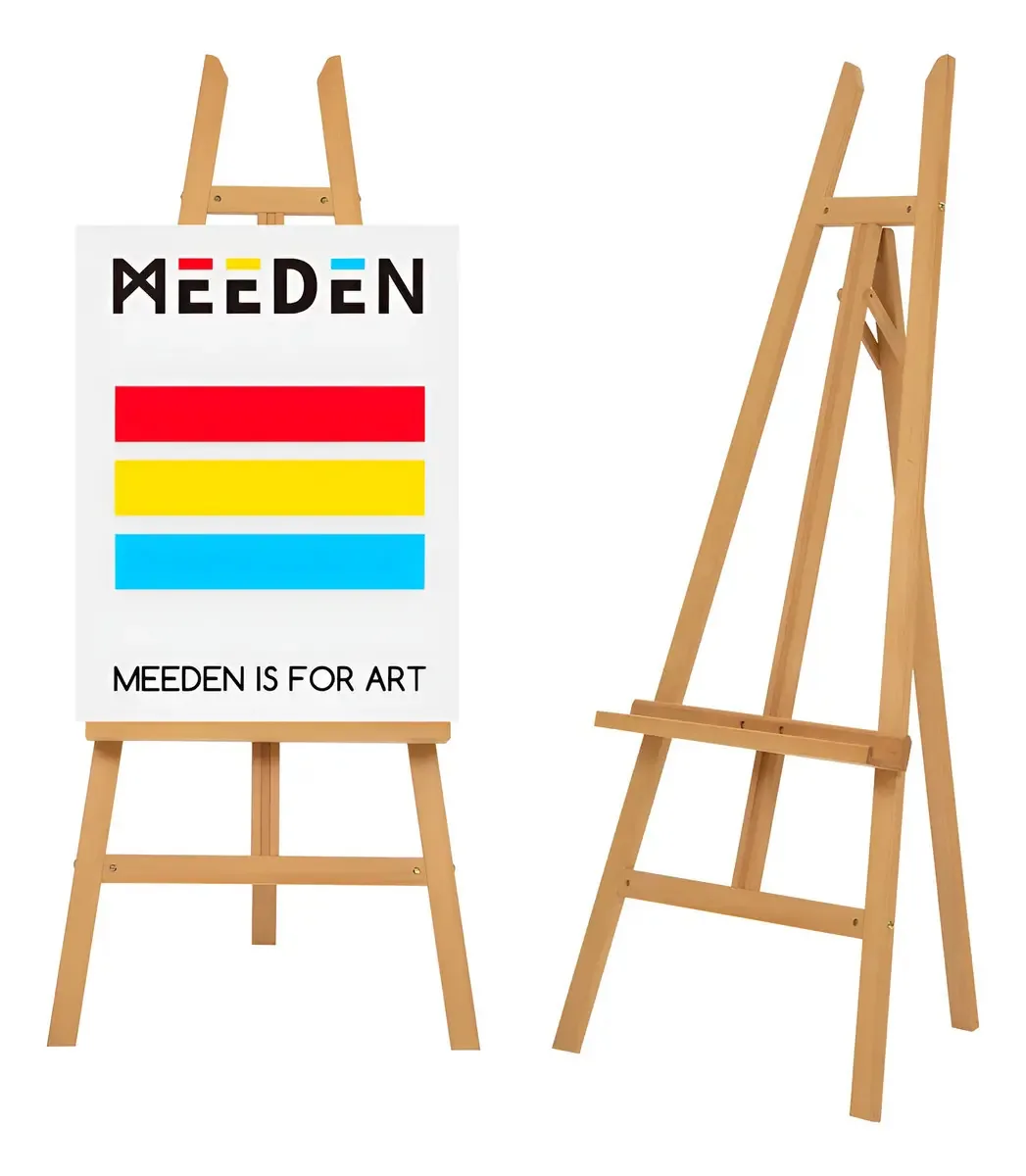 Cavalete Meeden Art para exposição, cavaletes ajustáveis. Cor natural