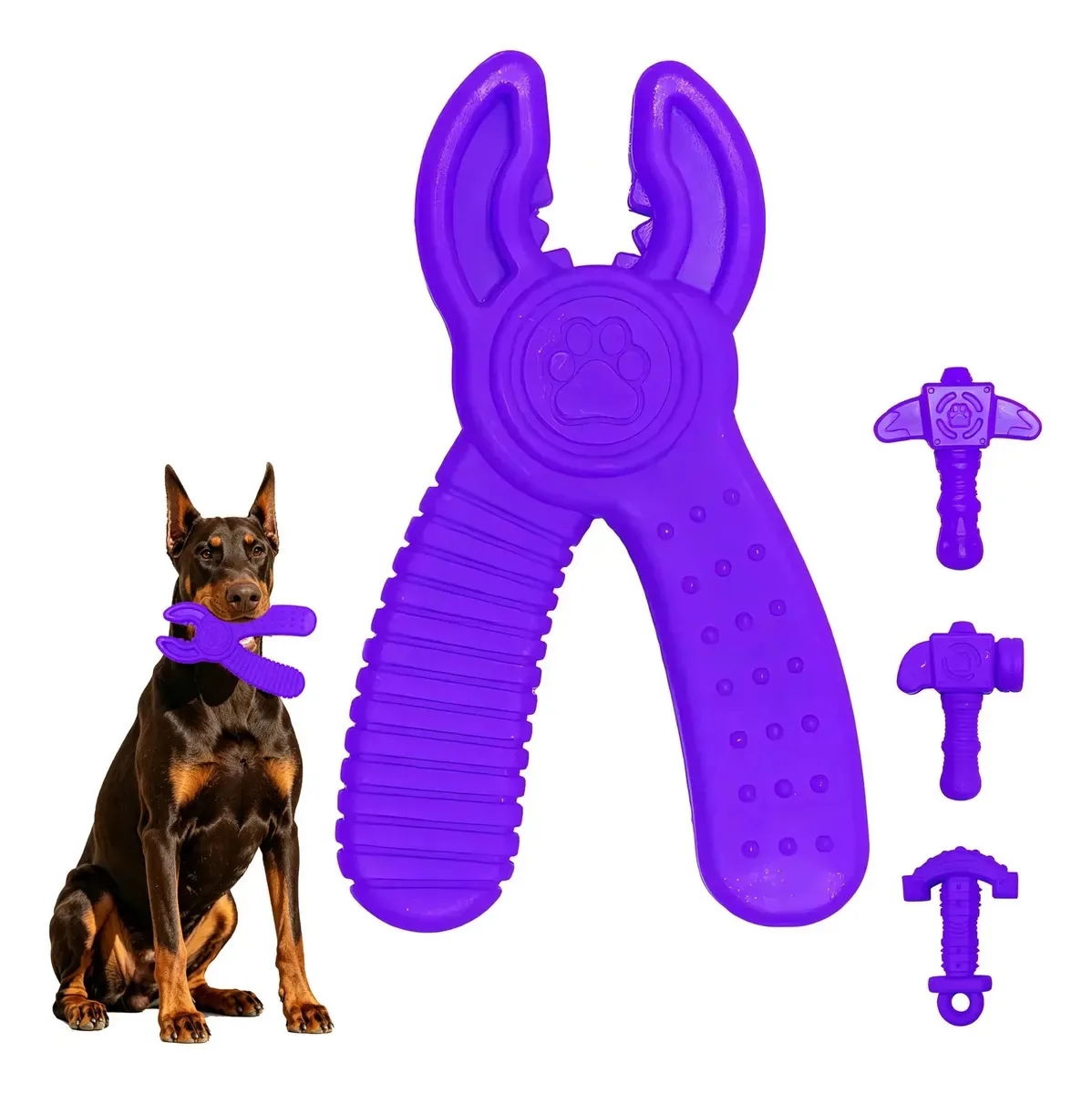 Brinquedo Mordedor Náilon Momovida Alicate Violeta Para Cães