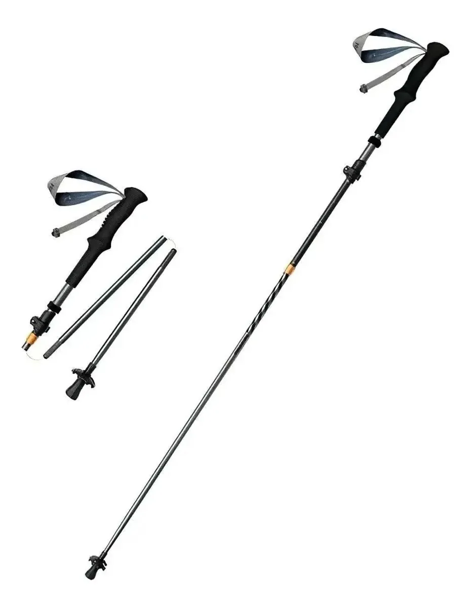 Bastões de trekking Naturehike em carbono e alumínio, 5 seções, cor 103-120 cm