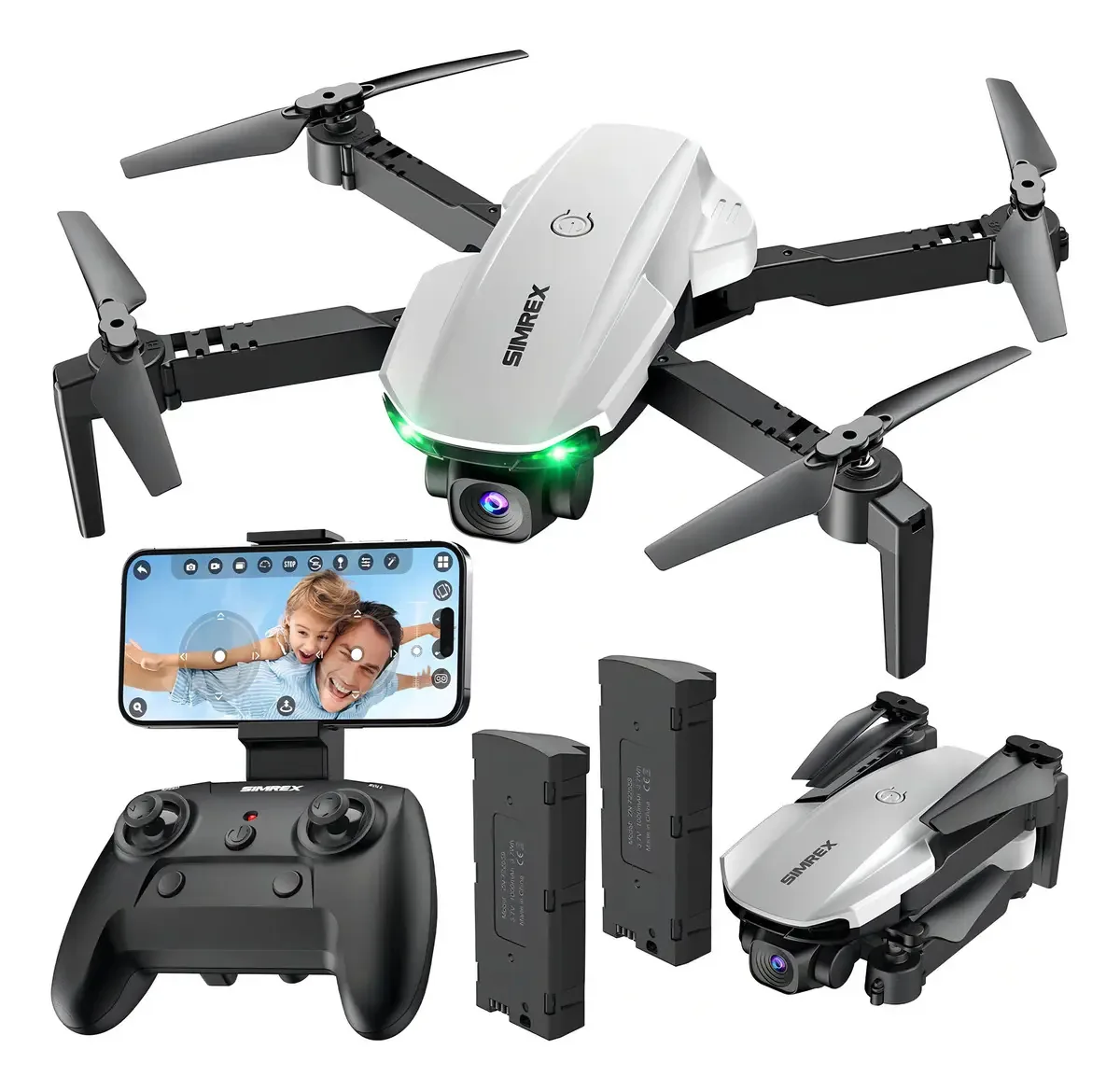 Drone Simrex X800 com câmera para adultos e crianças, Quadricopt