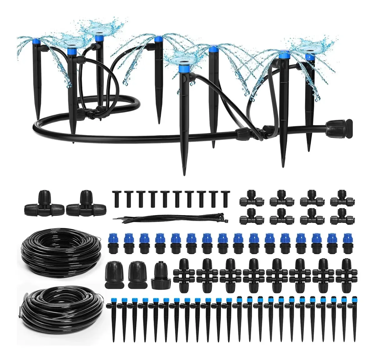 Sistema de irrigação por gotejamento de jardim ajustável Bonviee de 230 pés