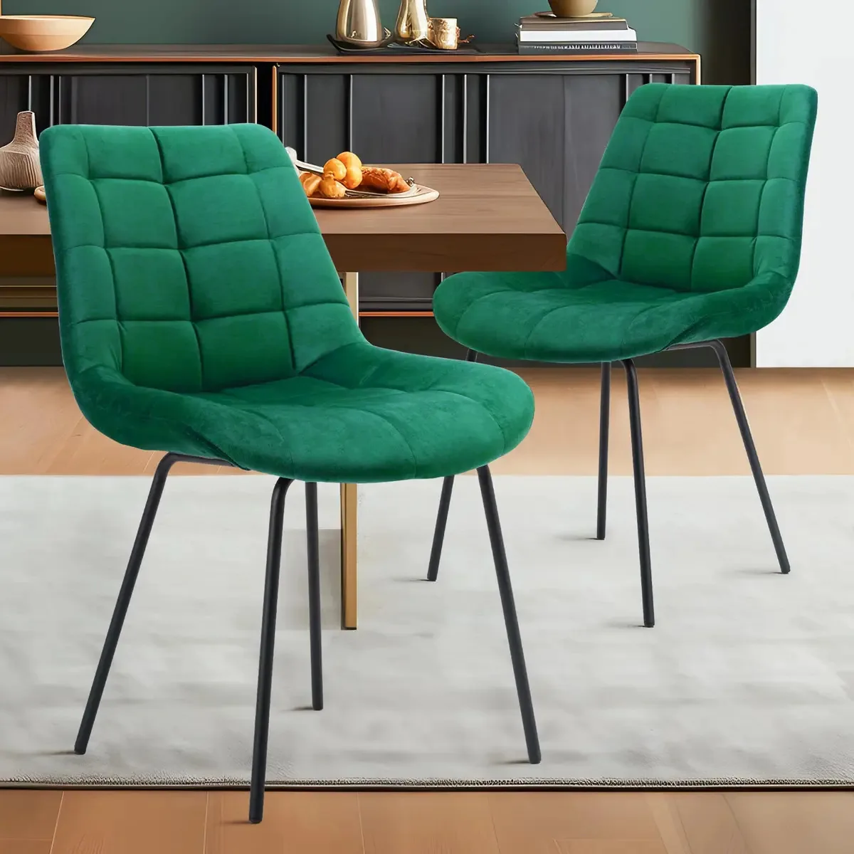 Cadeiras de jantar Nicbex Velvet, cadeiras de recepção
