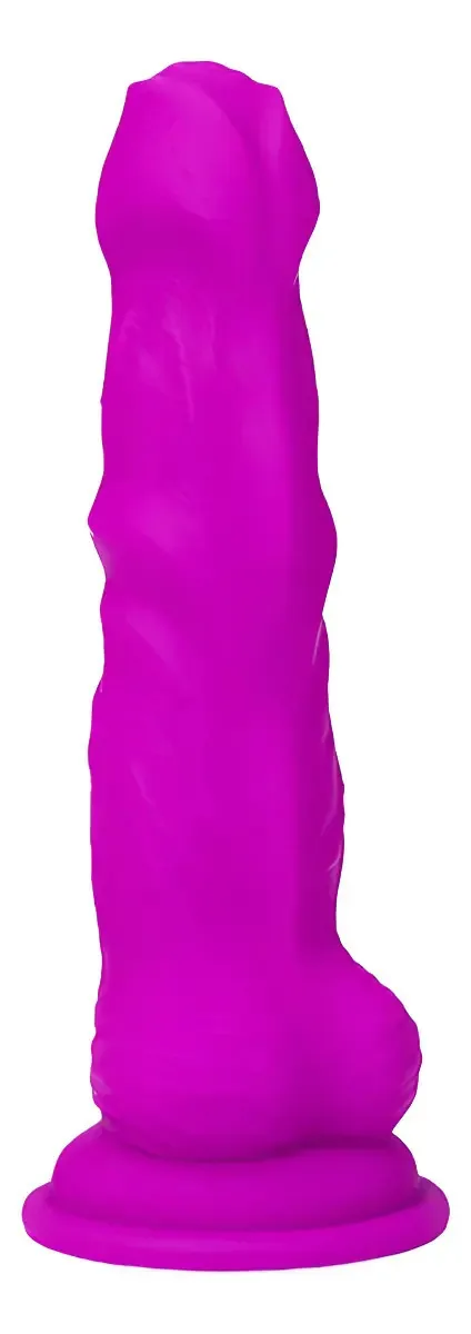 Dildo pequeno com bordas texturizadas roxas
