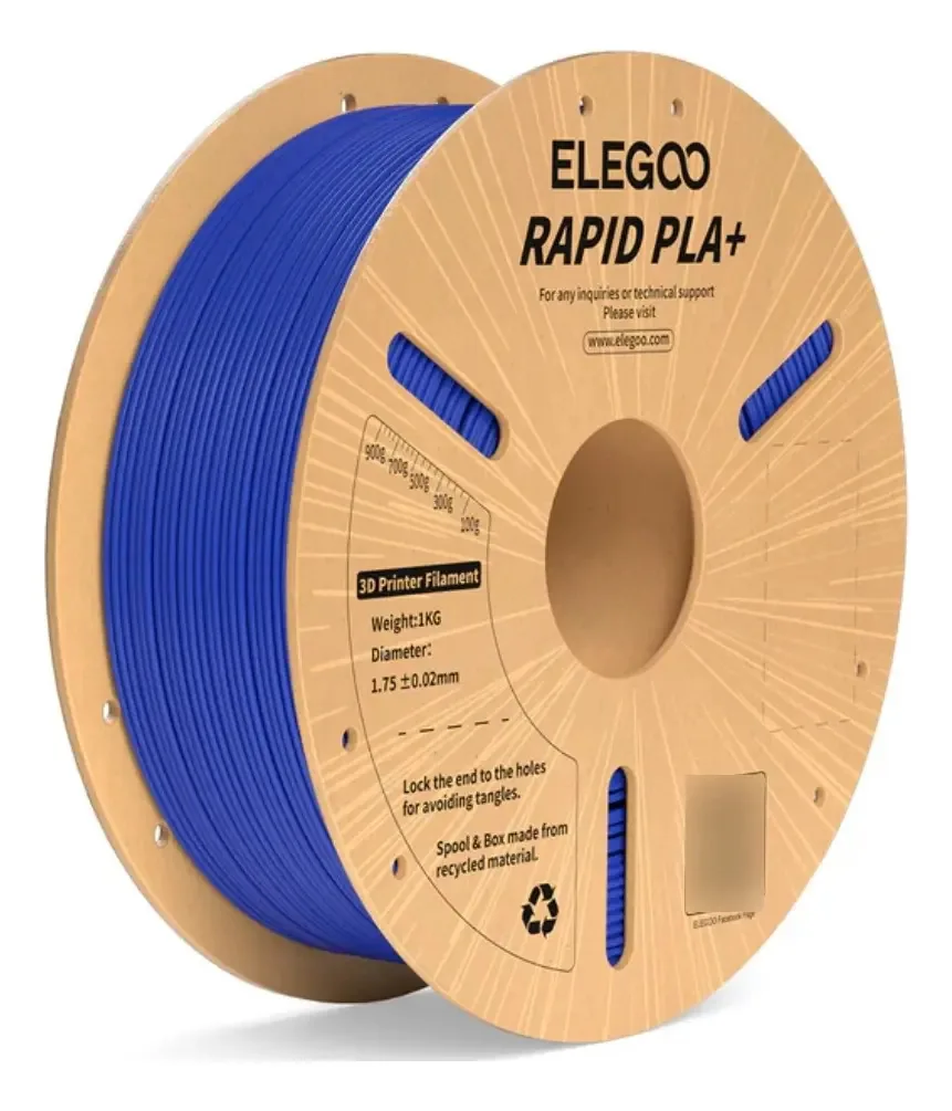 Filamento PLA Elegoo Rapid Azul 1.75mm 1kg para Impressão 3D