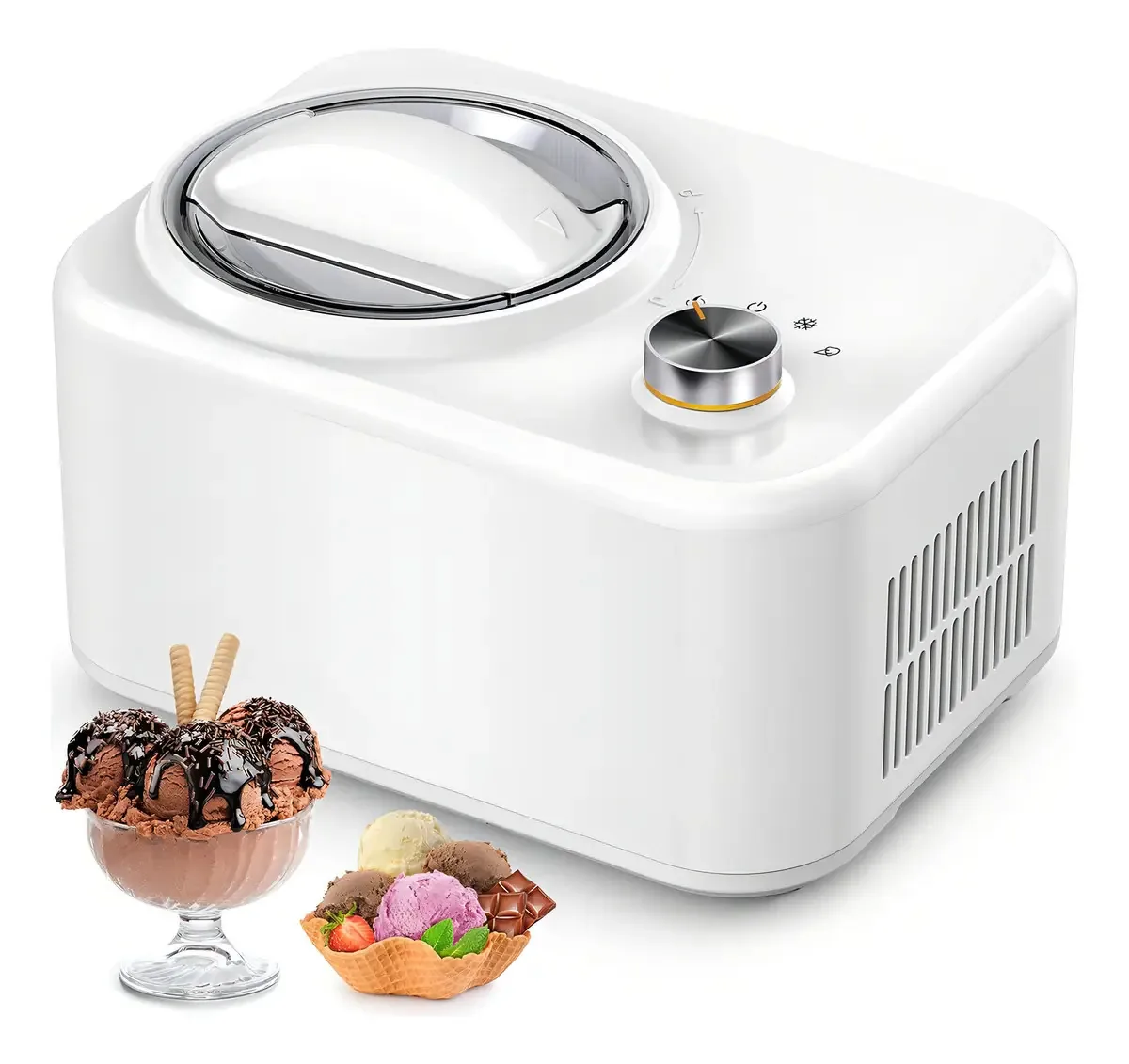 Maquina De Sorvete Gelato Automática Com Compressor - Cowsar Branco
