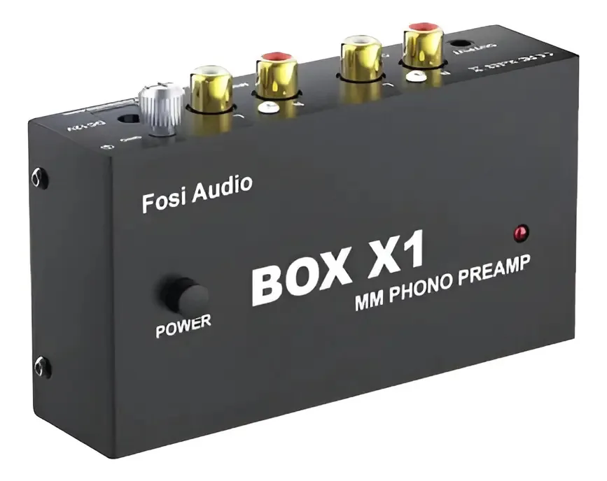 Pré Amplificador Phono Toca Discos Fosi Box X1 - Cápsula Mm Cor Preto Potência De Saída Rms 0.1 W