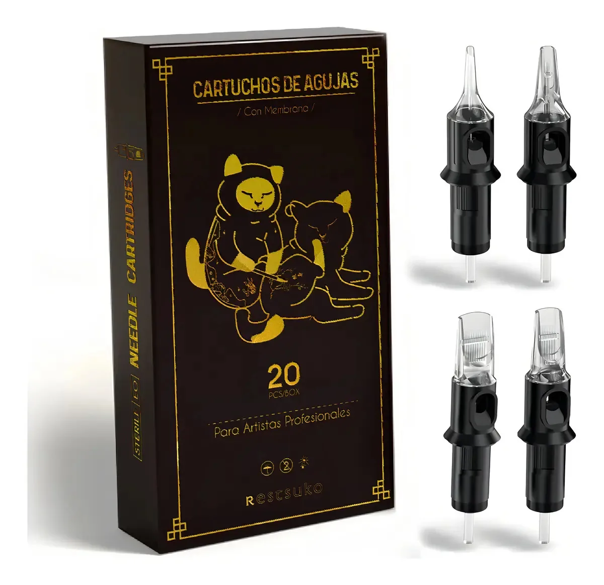 Agulhas de tatuagem Restsuko Magnum M1 calibre 1211 - 5 agulhas agrupadas x 20u