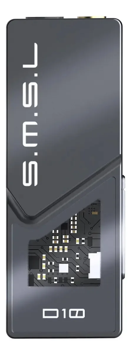 S.m.s.l D10 Amplificador de Fones de Ouvido USB Portátil DAC com Saídas de Áudio Mini Balanceadas de 3,5 mm e 4,4 mm Dual de 500 mW 16DSD256 PCM 32bit/384kHz Hi-Res Para