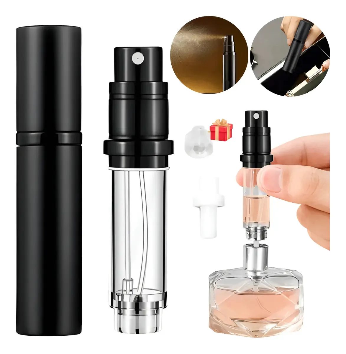 Frasco de perfume portátil para acessórios de viagem