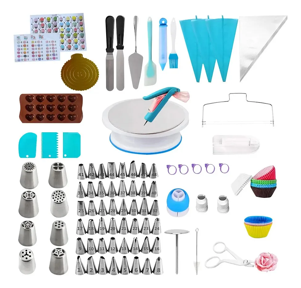 Conjunto de cozimento de silicone Croix 291 unidades, aço inoxidável
