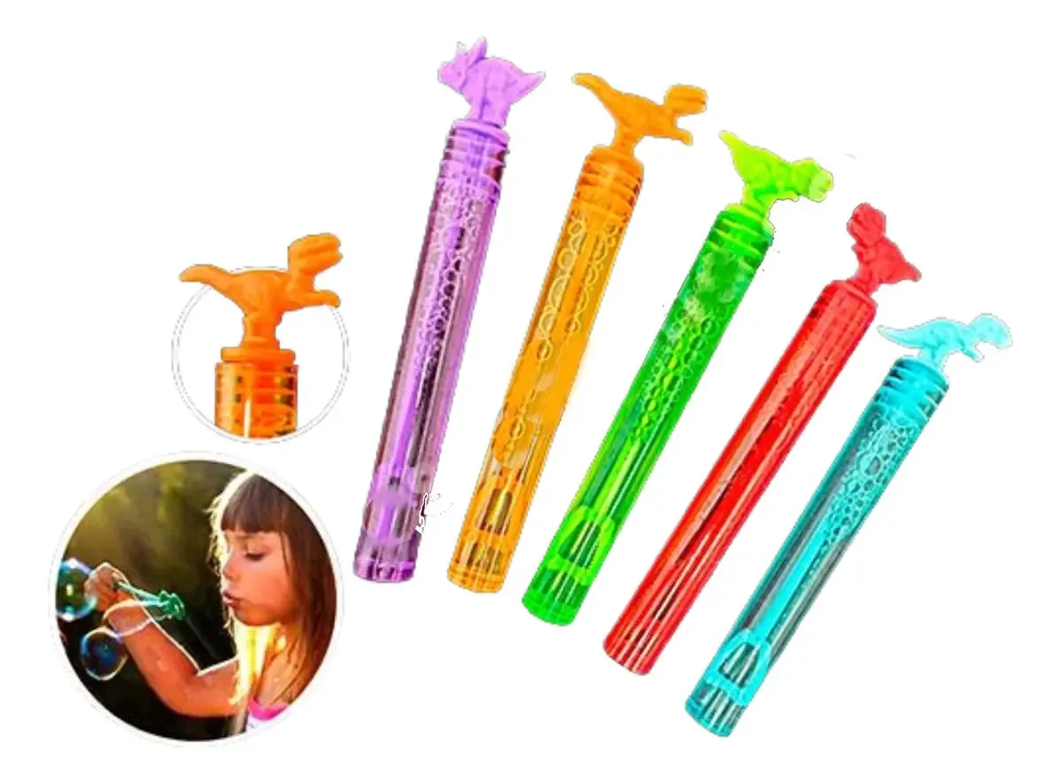 Mini tubo vermelho Dinosaur Bubble Bubble X10u