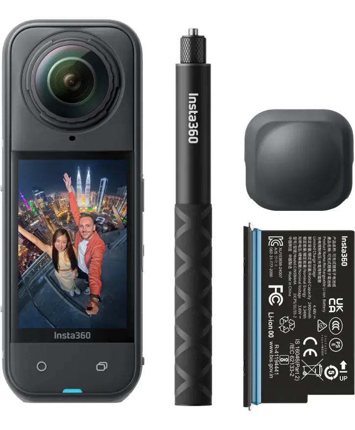Câmera De Ação Insta360 X5 Kit Starter Bundle Preta Preto
