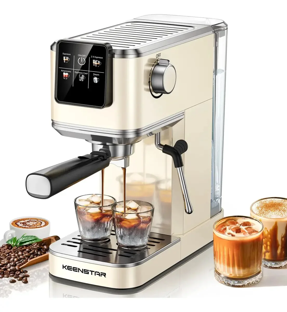 Máquina de café expresso Keenstar 20 Bar com preparação