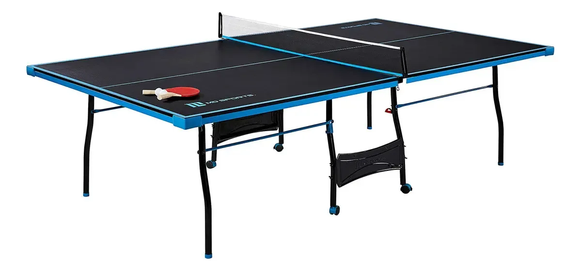 Md Sports - Jogo de Tênis de Mesa, Mesa de Ping Pong com Rede, Preto e Azul Claro