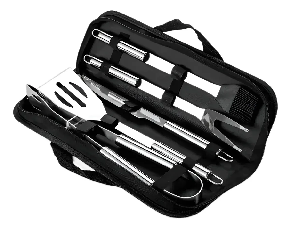 Conjunto de grelha premium de 5 peças e utensílios para grelhar Planeta Azul